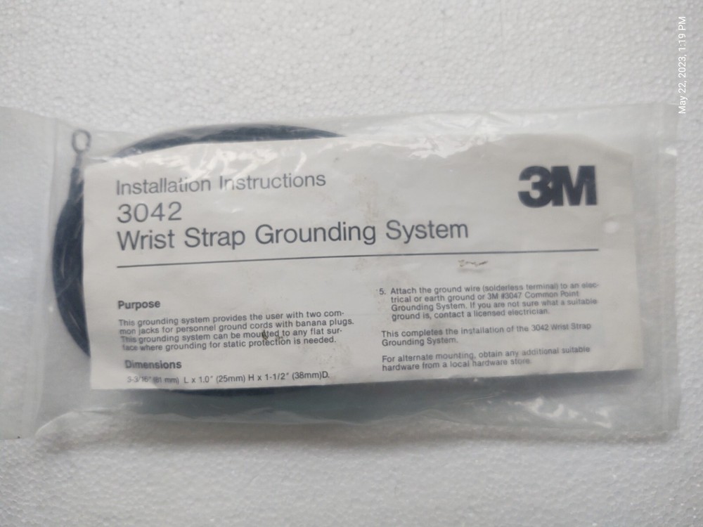 3M Model 3042 Wrist Strap Grounding System - NEW