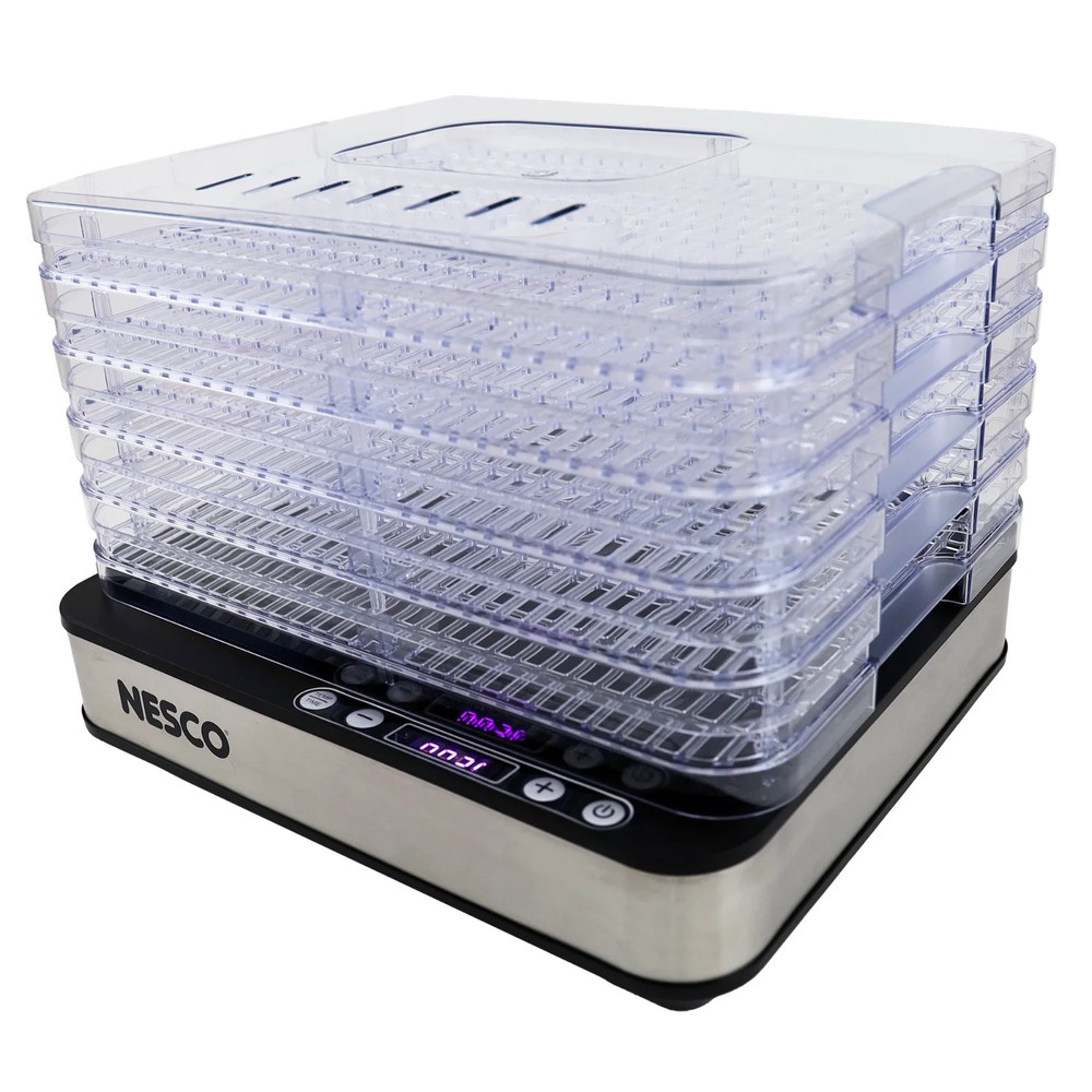 NESCO® Clear 5-Tray Rectangular Food Dehydrator with Digital Timer, FD-5TC