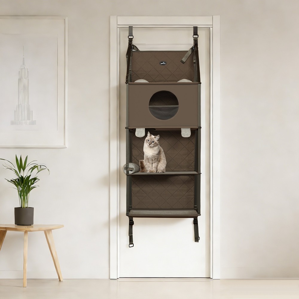 Flexible Adjustable Cat Tree, Door-mounted Cat Climbing Frame, Hanging Cat Tree