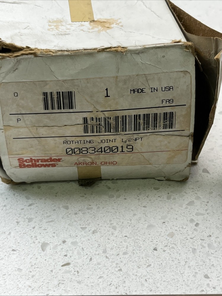 Schrader Bellows 834 Rotating Joint 1/2NPT