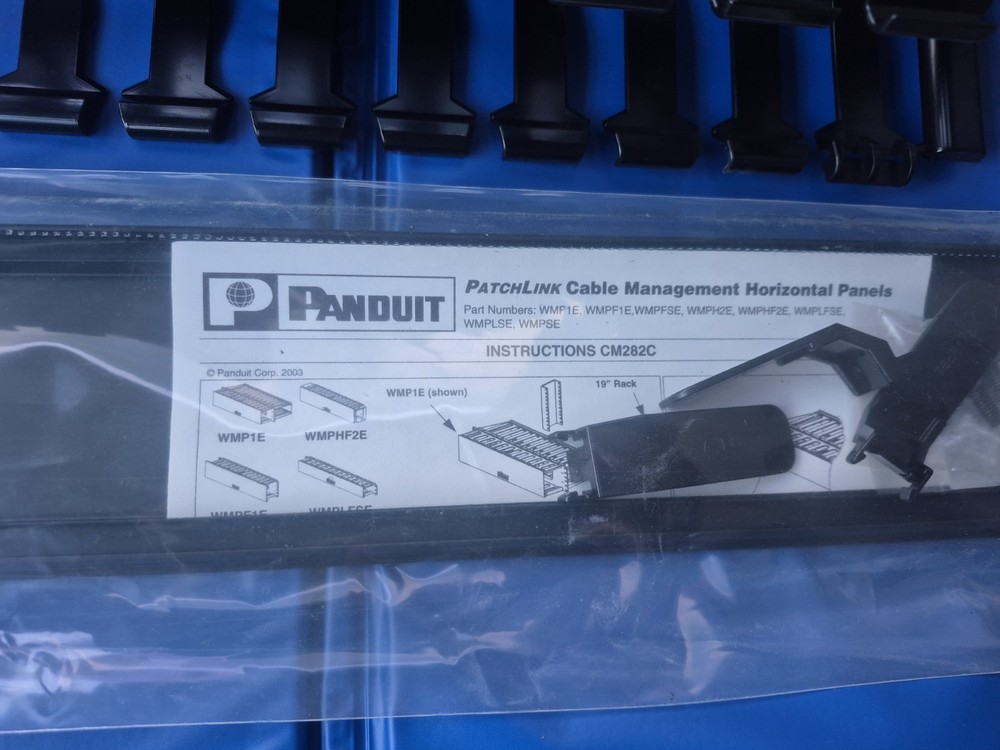 Panduit WMPF1E Horizontal Cable Manager 19" Front 2RU Black
