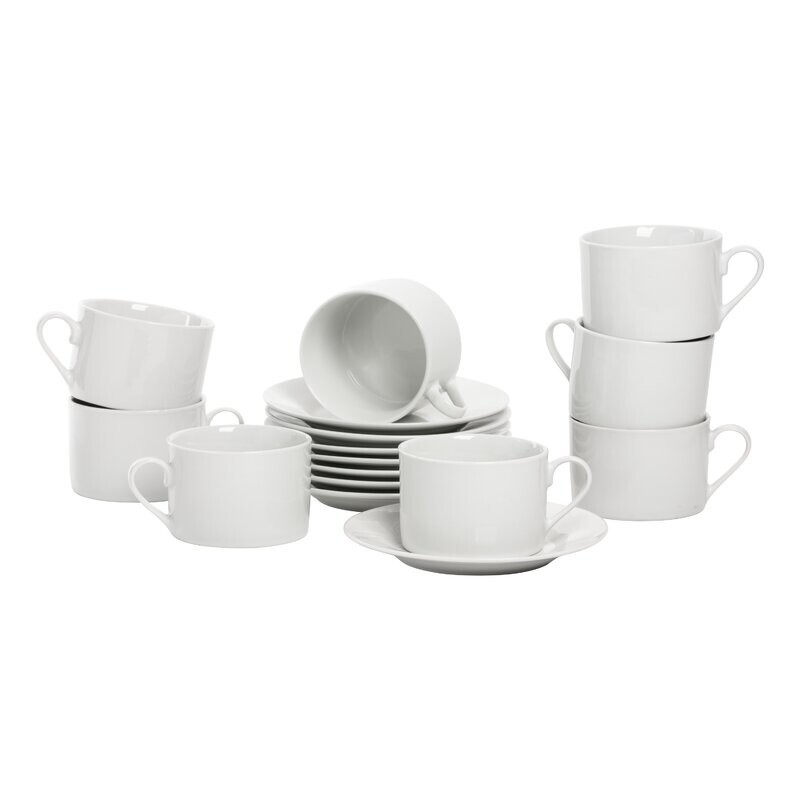 44-Piece White Porcelin China Dinnerware