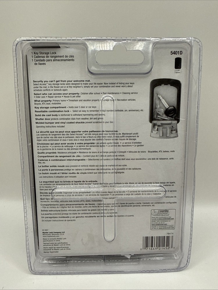 MASTER LOCK 5401D WALL-MOUNT LOCK BOX Brand New