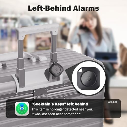 Air Tracker Tag-4 Pack, Smart Bluetooth Tracker Work with Apple Black,4 Pack