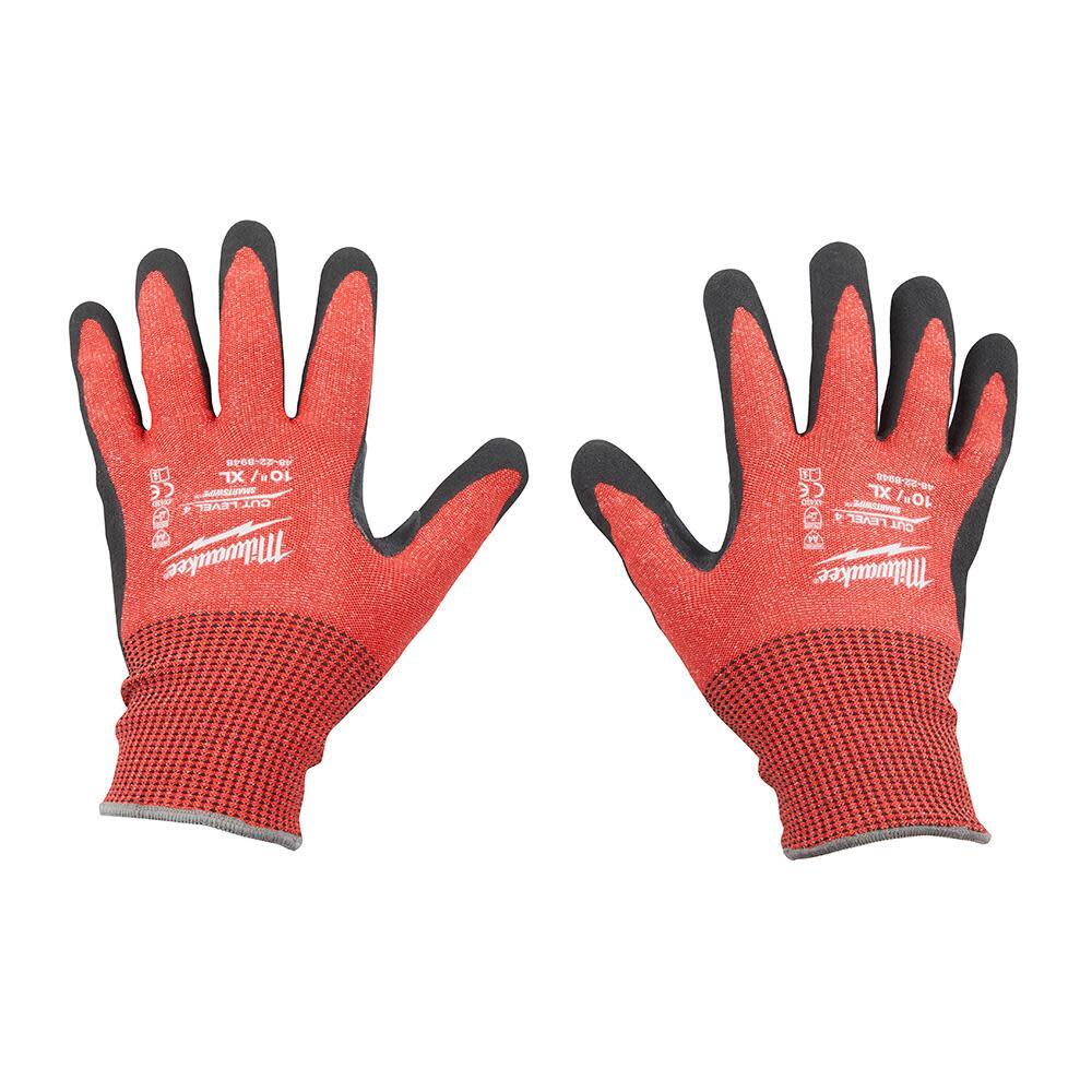 Milwaukee 12 Pair Cut Level 4 Nitrile Dipped Gloves Medium