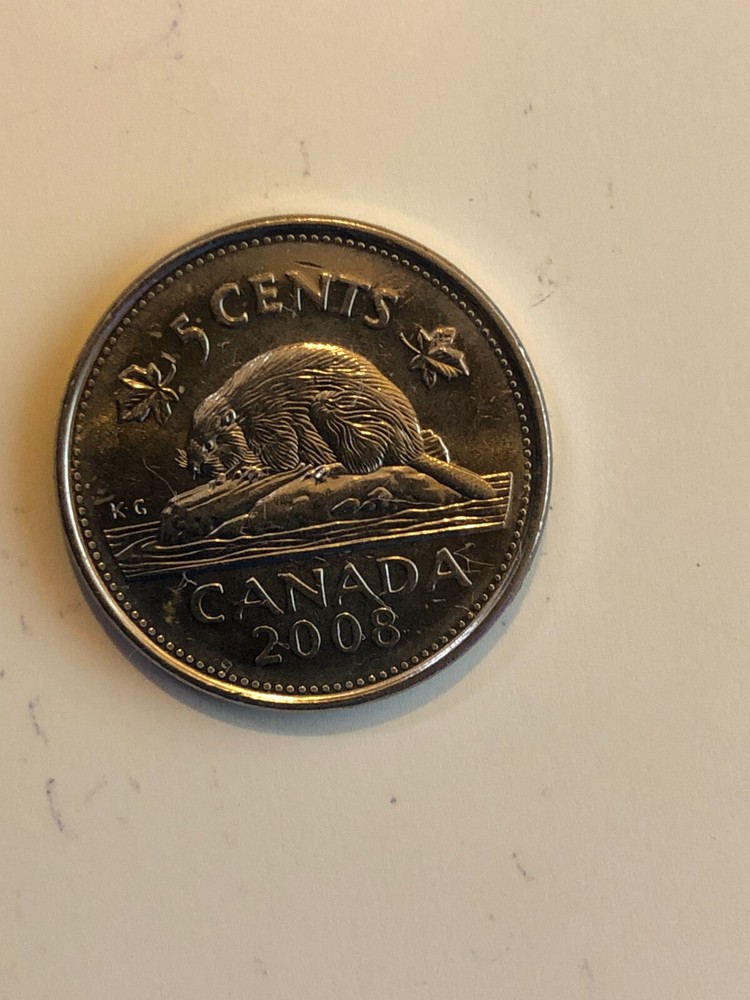 2008 Canada 5 Canadian cent coin