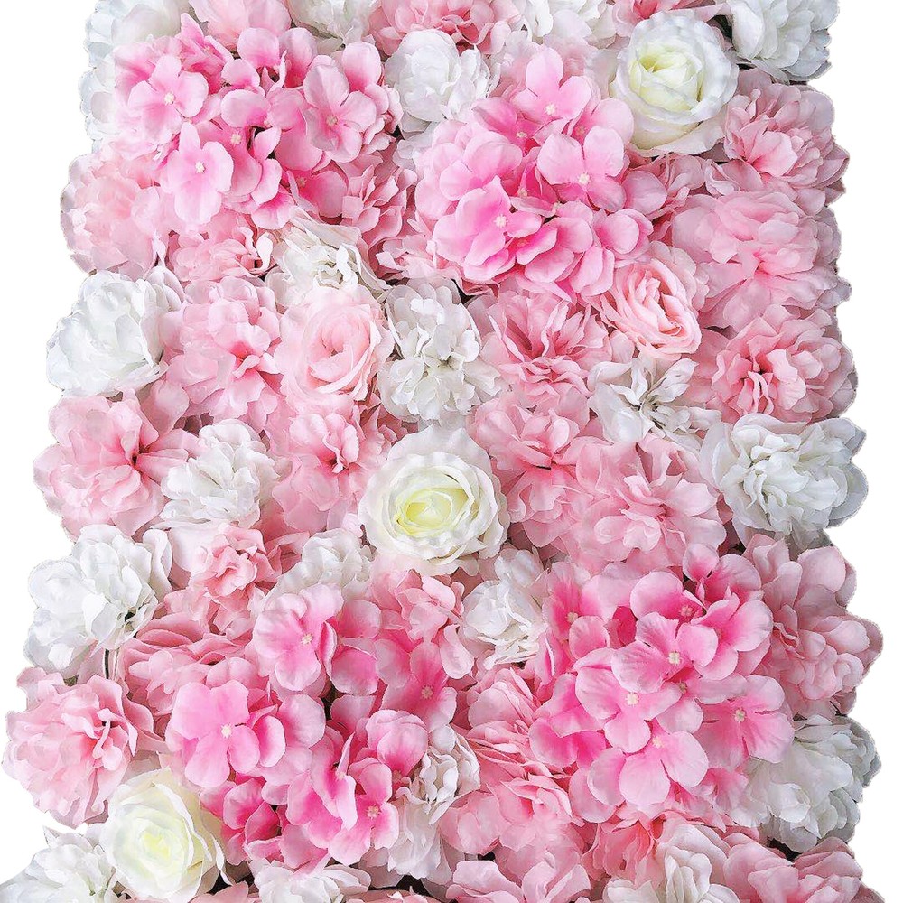 12PCS Artificial Wall Floral Backdrop Decor Flower Wall Panel Artificial Flower