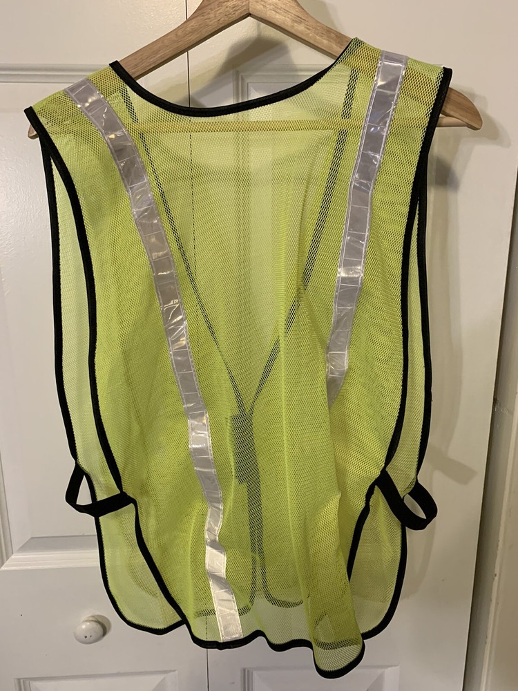 ERB vest work Yellow w reflective bands One Size