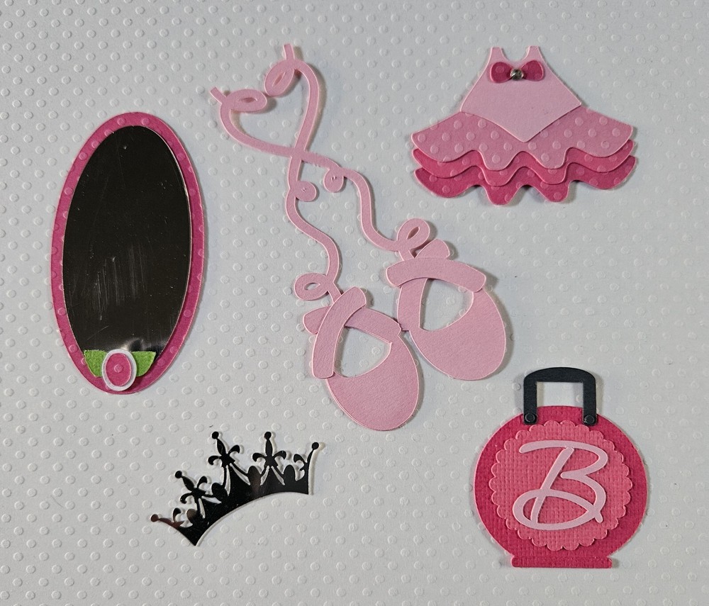 Ballet Accessories Set. Scrapbook, Card making Paper Piecing