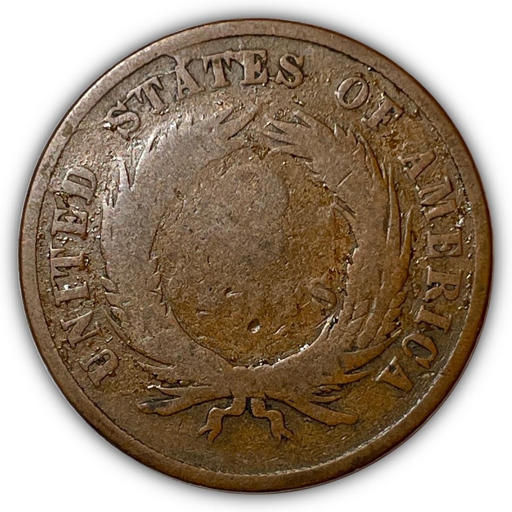1865 Two Cent Piece Good G Coin #5644