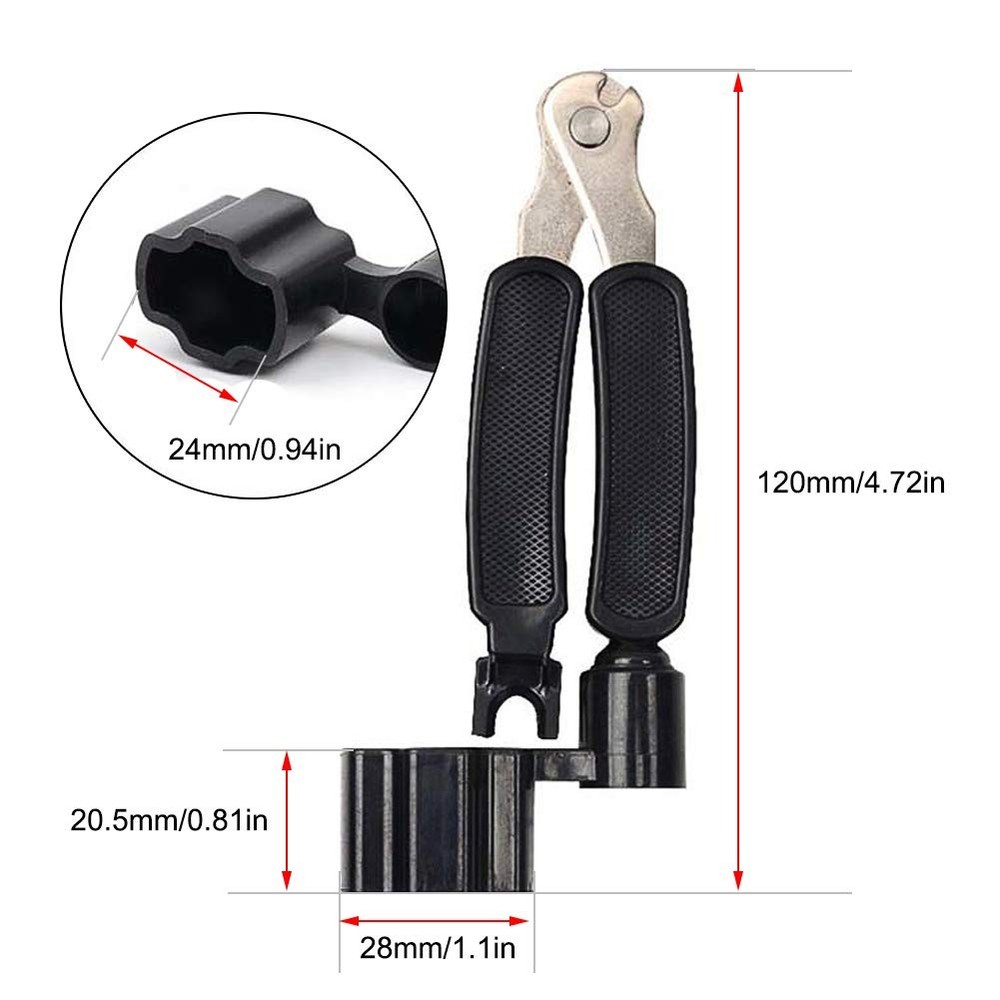 3Pack Guitar String Winder Cutter Bridge Pin Puller 3-in-1 Tool Accessories