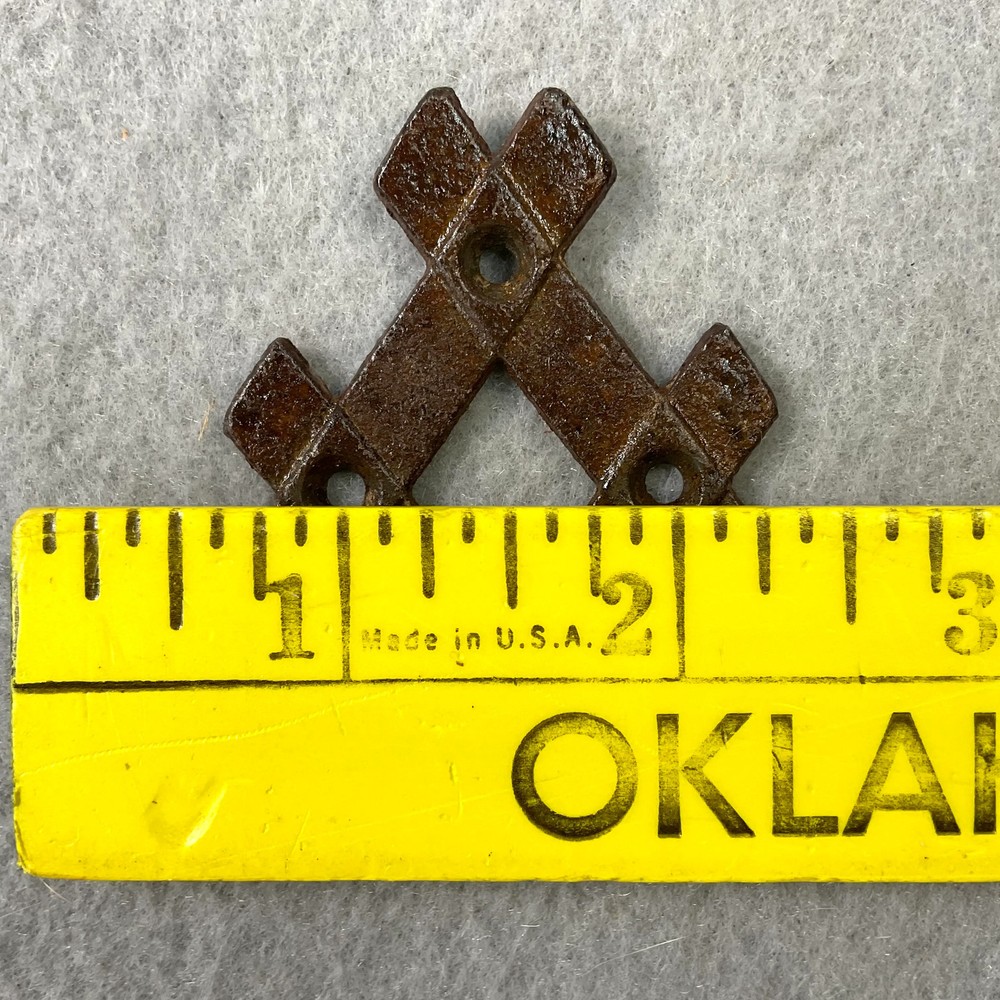 Antique Cast Iron Decorative Cabinet Hardware Diamond Pattern Pulls Set of 8