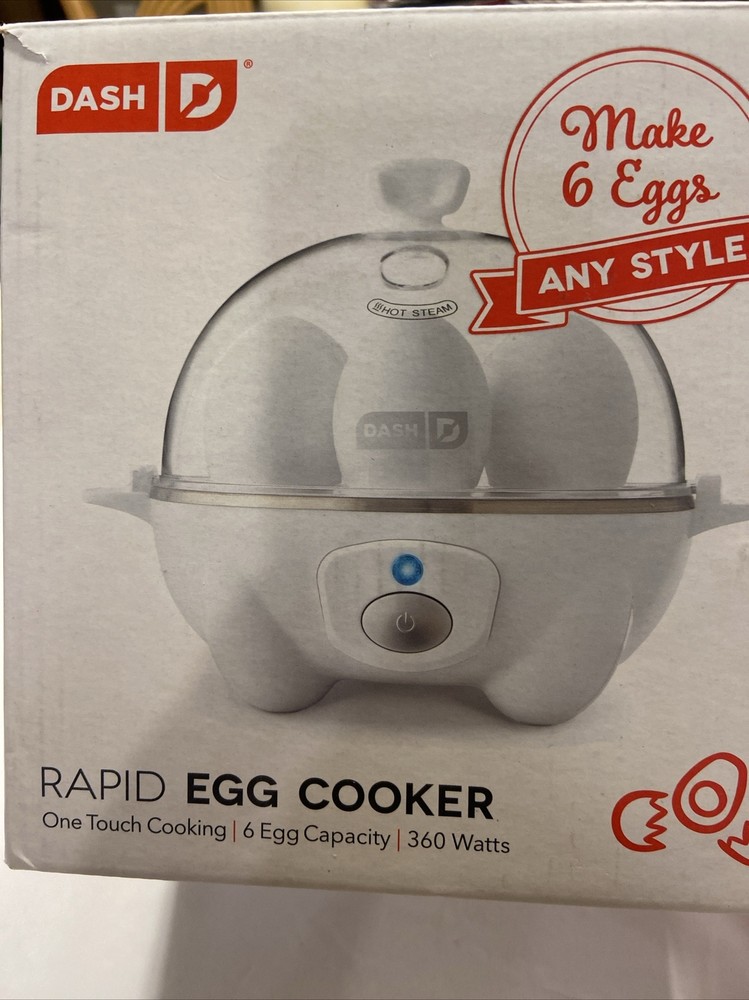 Dash Rapid Egg Cooker - Any Style - 6 Egg Capacity - White