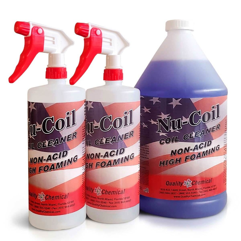 Nu-Coil Concentrated Air Conditioner Coil Cleaner / 1 Gallon Combo