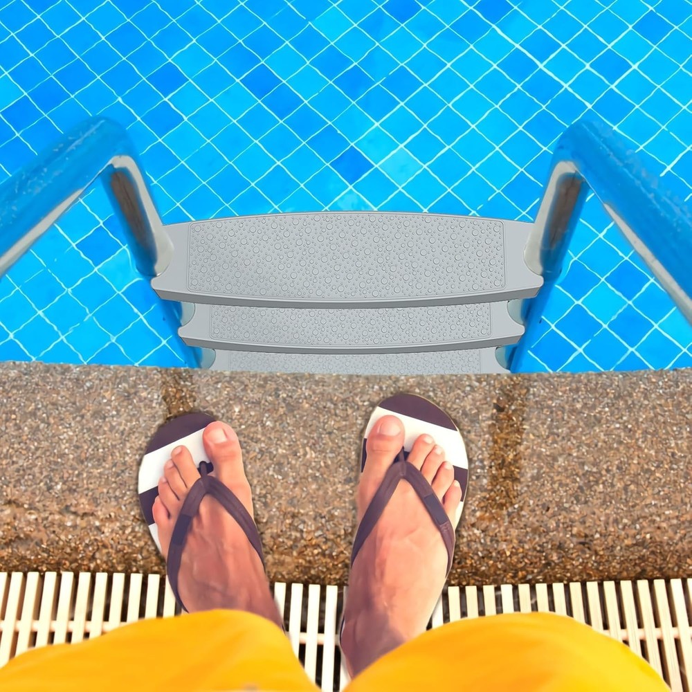 3-Pack Non-Slip Universal Pool Ladder Steps - Reliable and Safe Design