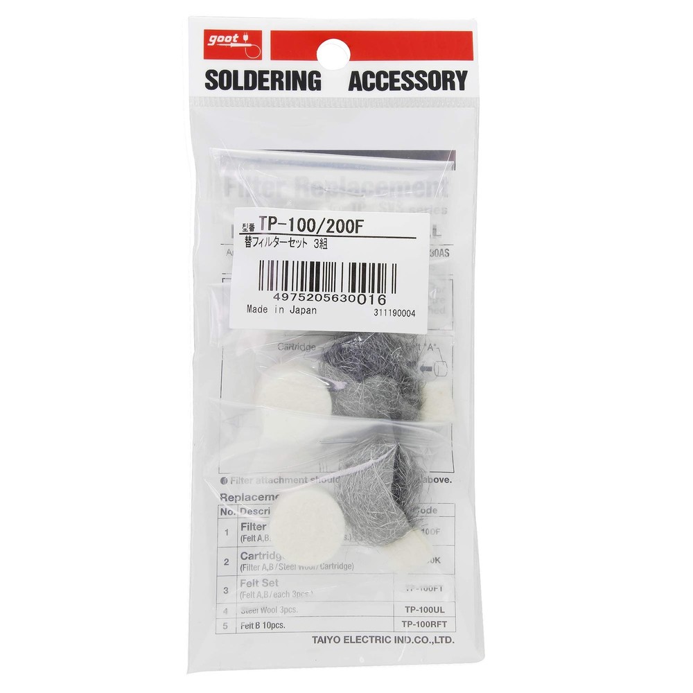 goot Replacement Filter Set (3 sets) TP-100F