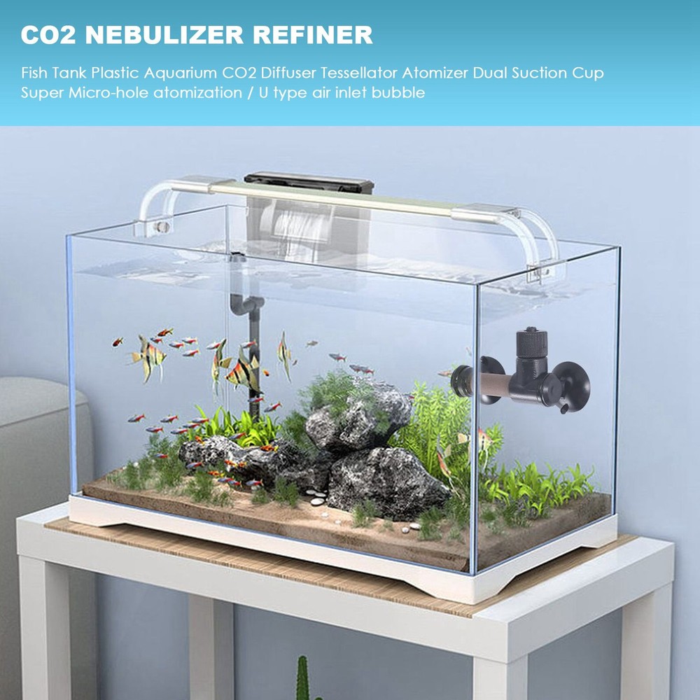 3X(Fish Tank Plastic Aquarium CO2 Diffuser Tessellator Atomizer Dual8273