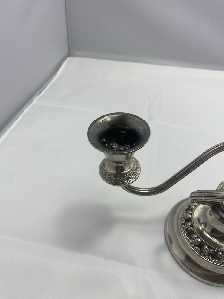 Ianthe Silver Plated 2 Arm Candelabra Candlestick Holder