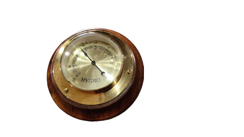 6" Brass Wood Hygrometer