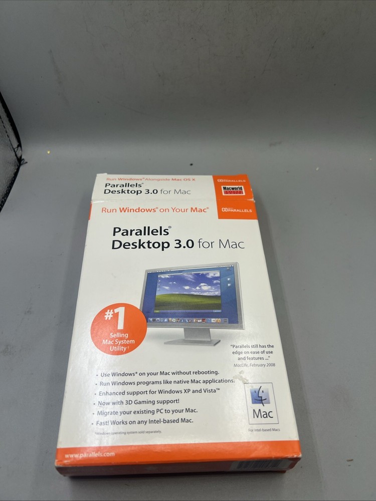 Parallels Desktop 3.0 For Mac Run Windows on Your Mac!!! IN RETAIL BOX