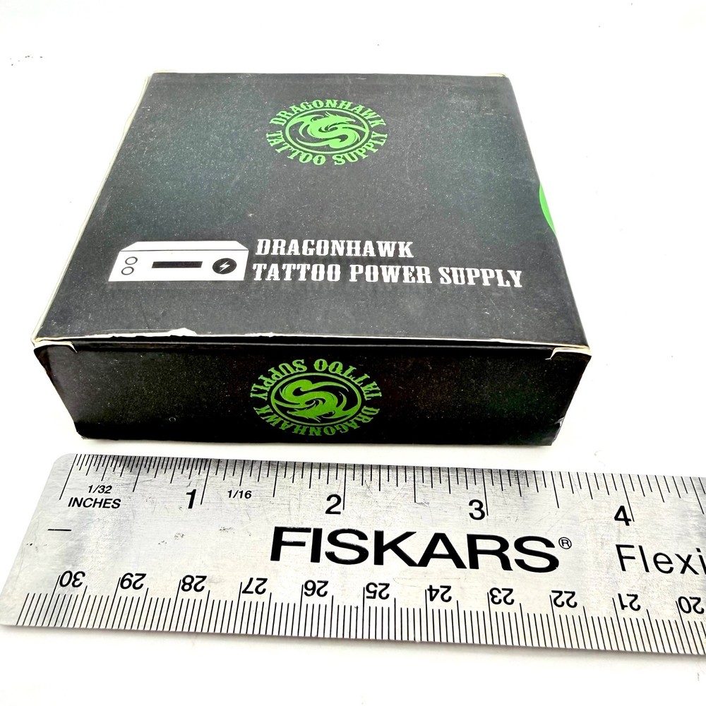 Dragonhawk Tattoo Power Supply Digital Display Original Box Grey Black Metal