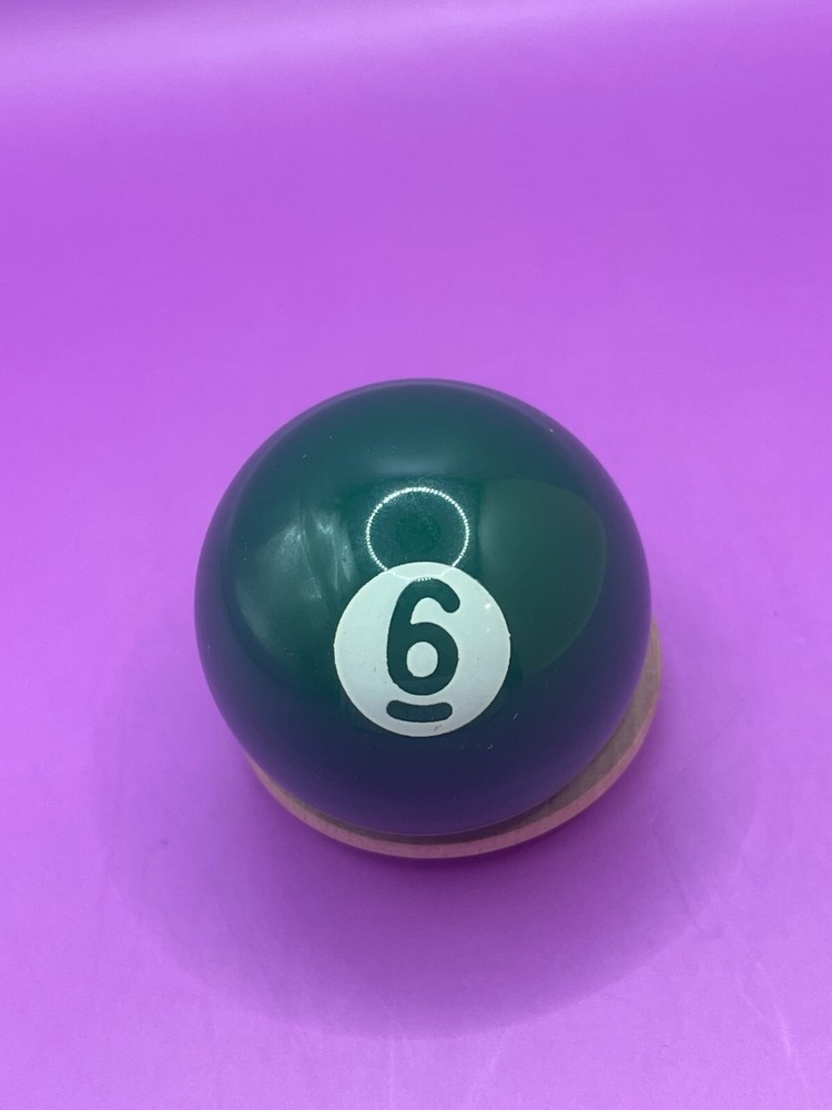 Replacement Mini Billiards Pool Ball - 1.5" Diameter - Solid Green #6 Ball