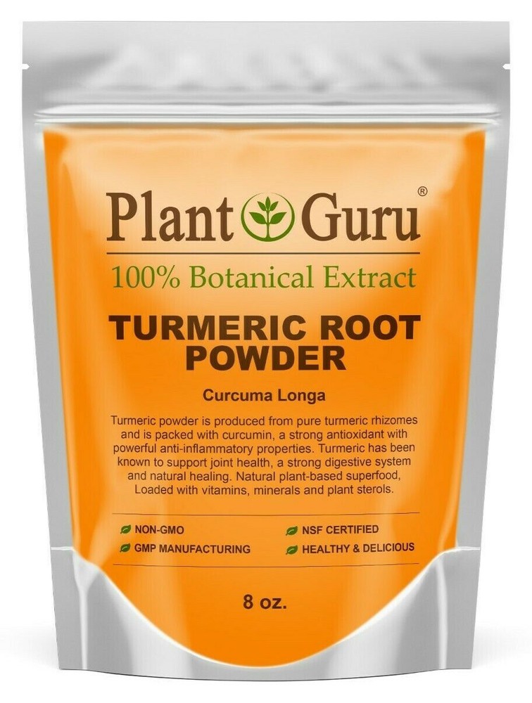 Turmeric Root Powder 8 oz. Curcumin Curcuma Longa Raw Pure Tumeric Spice