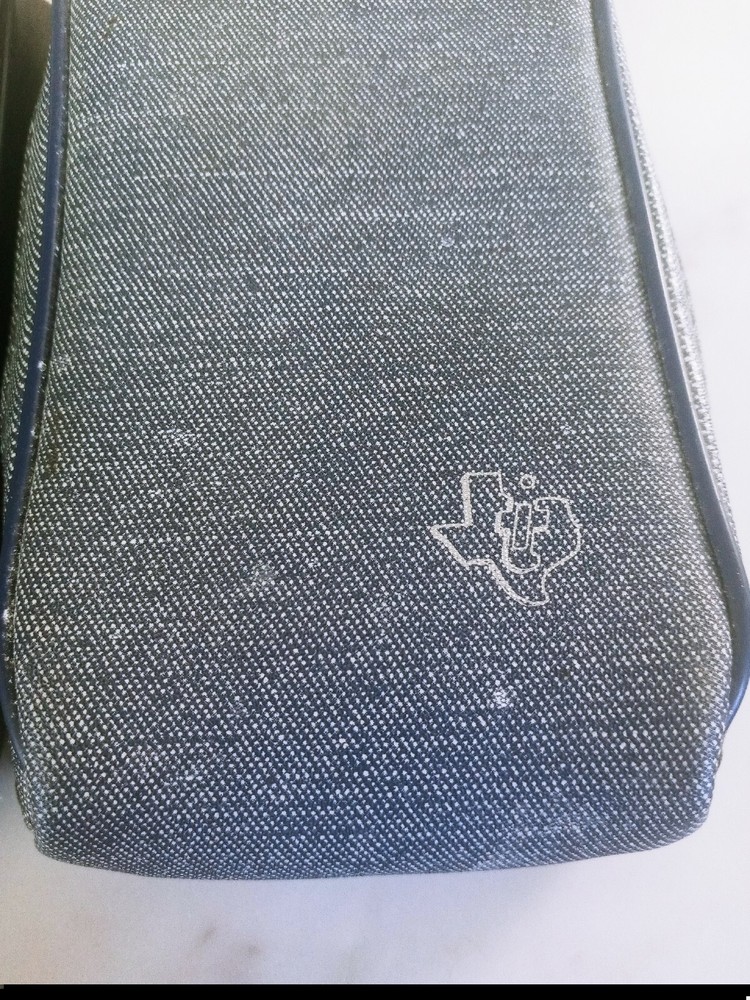 Texas Instruments TI-55 Calculator & Denim Style Case AS IS