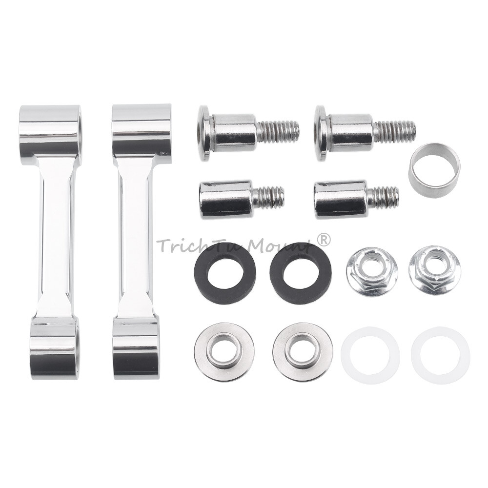 Front Fender Mount Bracket Kit Chrome For Harley Davidson Softail FXSTS 1993-06