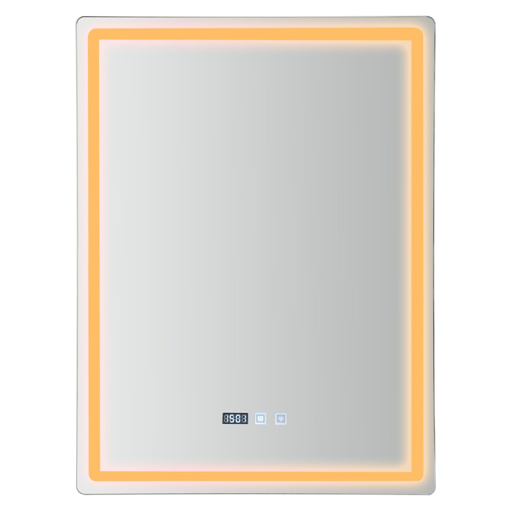 Modern Bathroom Mirror With LED Light Wall Mount Dimmable Mirror Fast Defogging