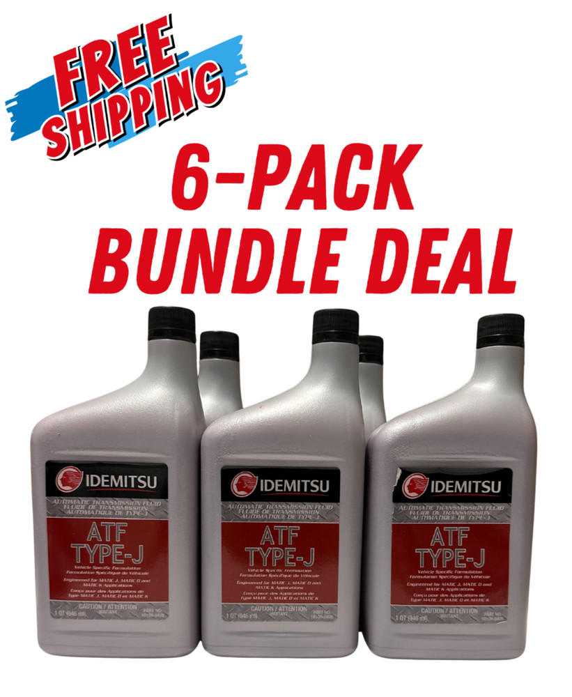 6-Pack Idemitsu ATF Type-J Automatic Transmission Fluid 1 Quart Each