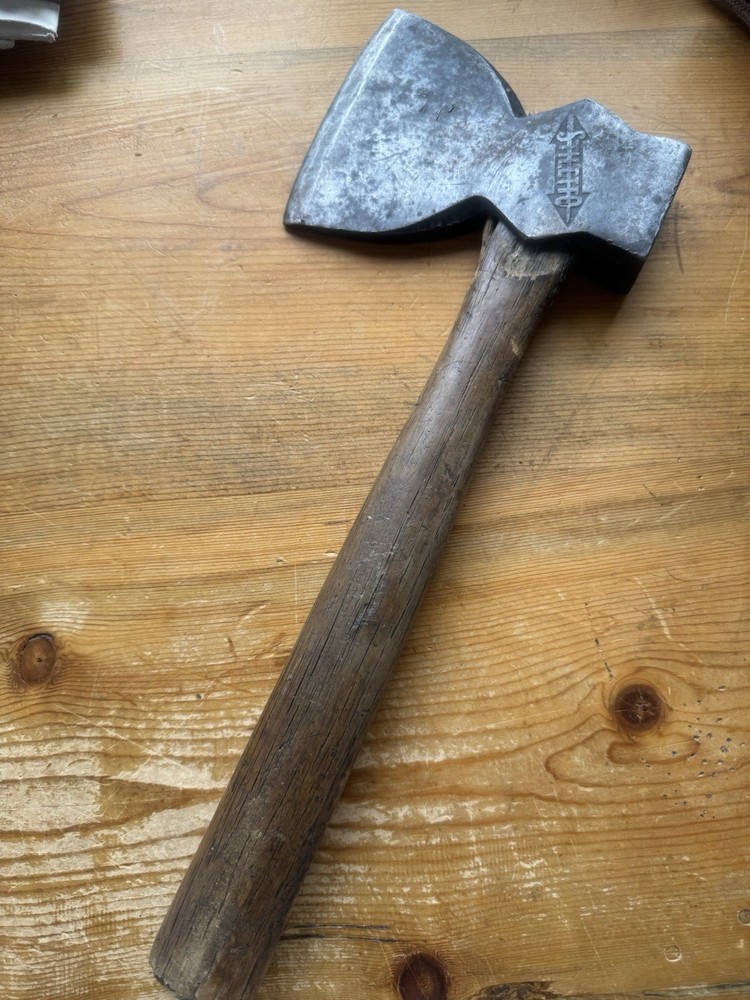 Embossed STILETTO Hatchet Vintage Hewing Axe