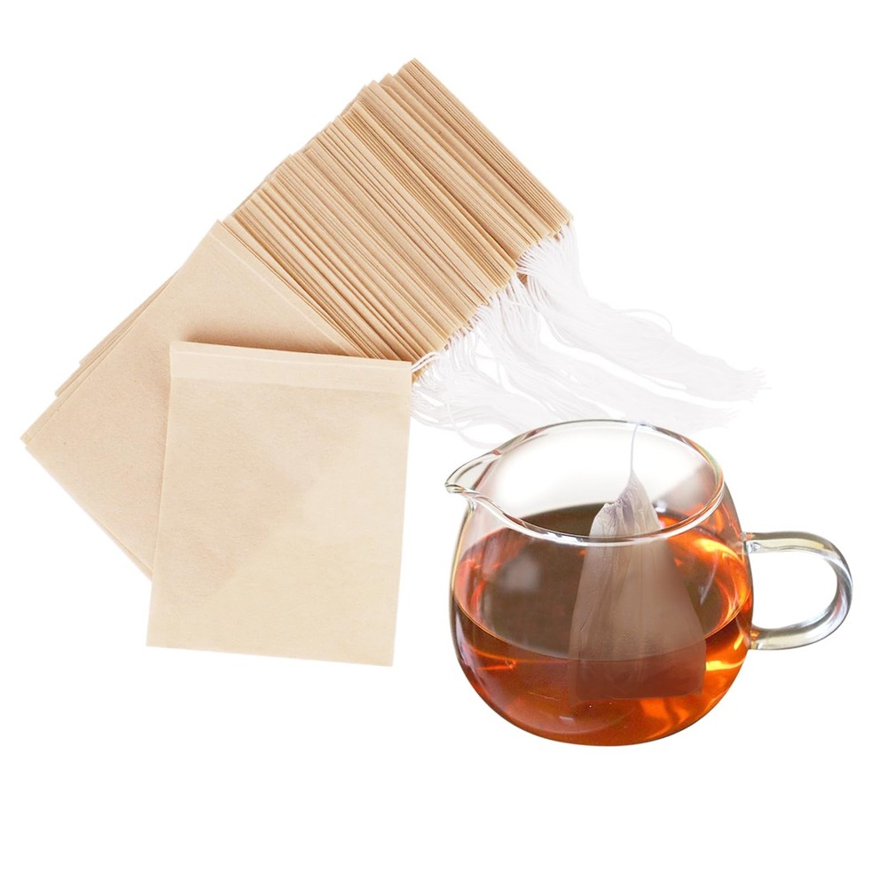 100PCS Disposable Tea Strainer Bags Drawstring Loose Leaf Coffee Herbs Spices