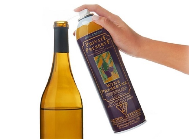 PRIVATE PRESERVE WINE PRESERVER INERT GAS AEROSOL WINE BOTTLE SPARGING SYSTEM