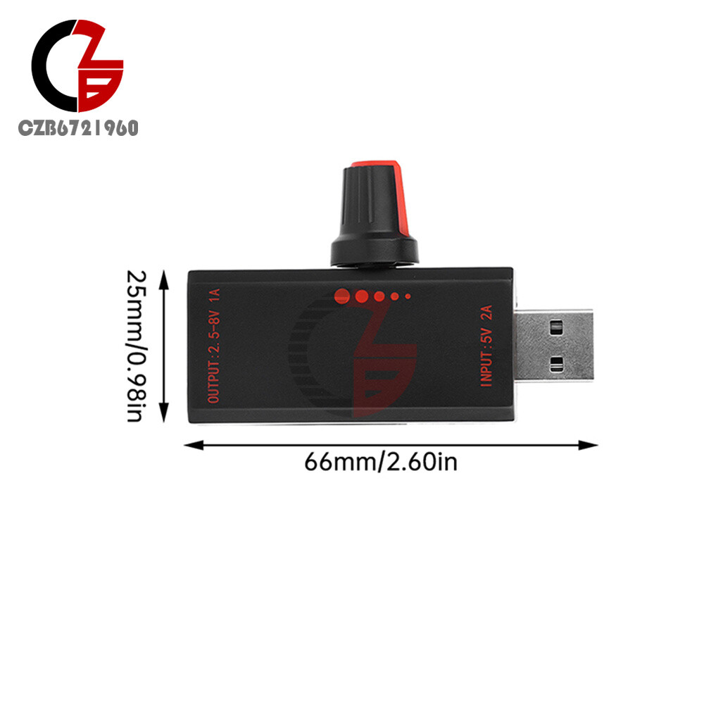 5W DC5V 2A Fan Controller Stepless Speed Control w/ Switch USB Protection Type-C