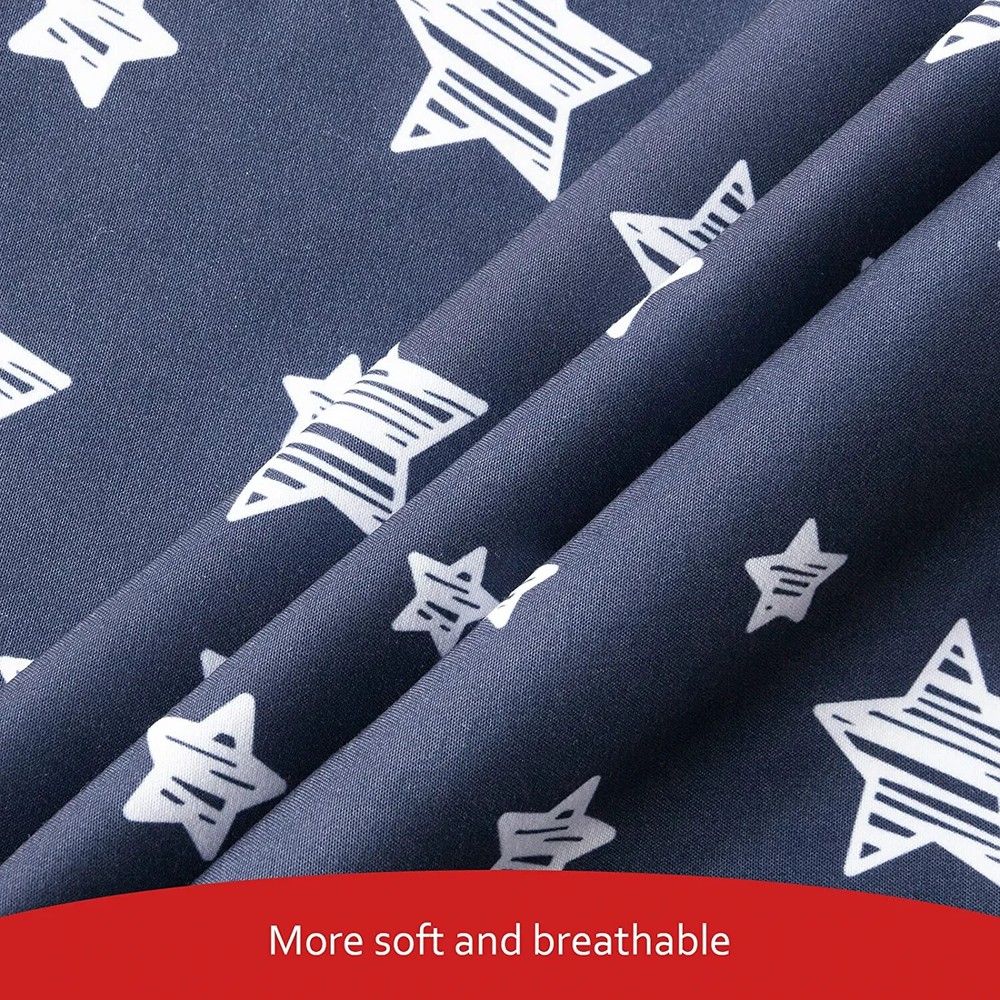 Bassinet Sheets Boys 4 Pack for Oval/Hourglass/Rectangular Mattress 32"×17" Navy