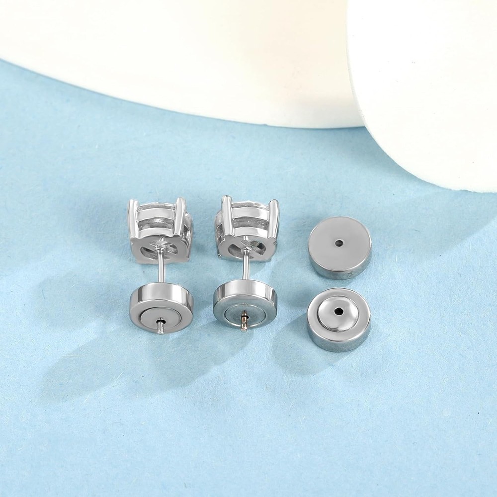 Earring Backs Replacements,4Pcs Dics Earring Backs for Studs, Diamond Earrings,