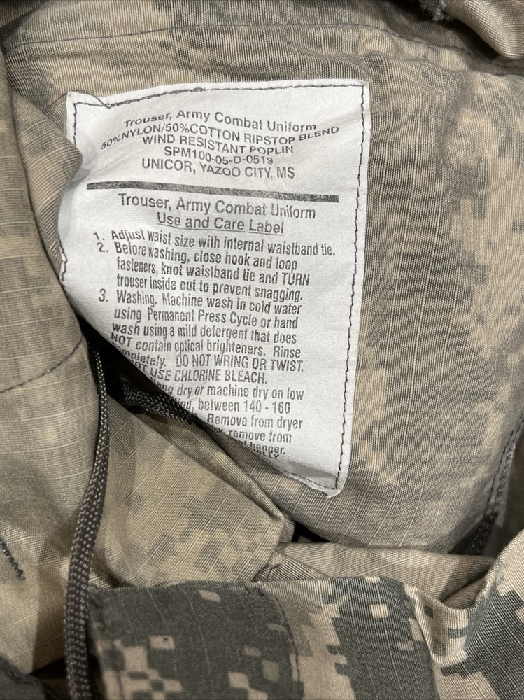 USGI Uniform Combat Army Warrior Trousers, ACU / Small-Short / LN