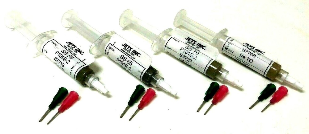 JTS Silver Solder Paste E-Soft Easy Medium Hard 1/4Toz. Syringe Soldering Paste