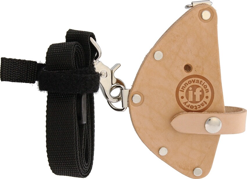 Off Grid Tools Custom Leather Sheath Comes With An Adjustable Shoulder Strap