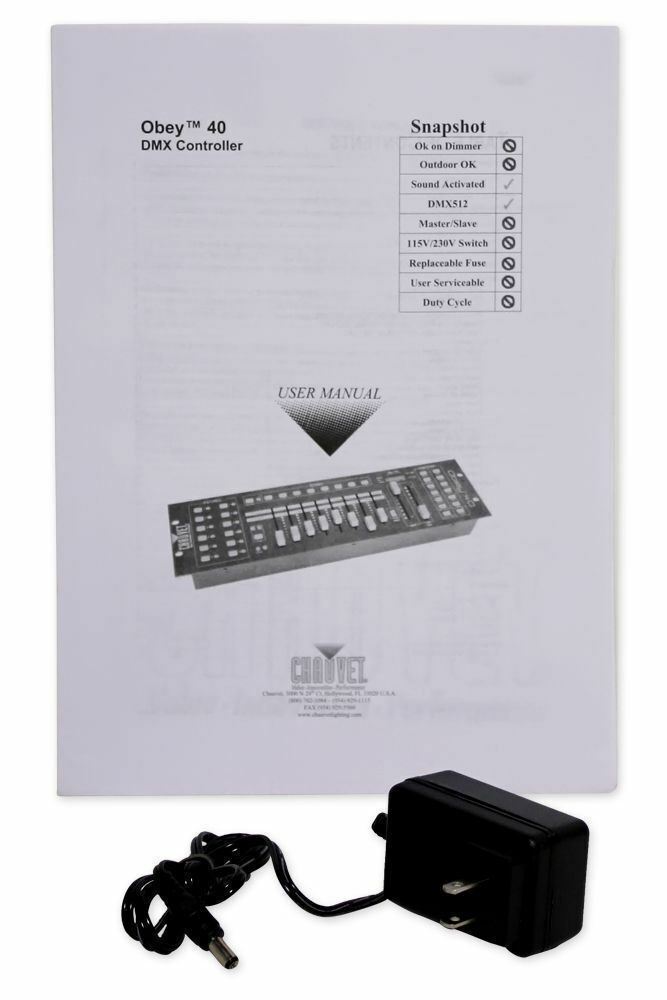 Chauvet DJ OBEY40 192-Ch Wireless DMX MIDI Light Controller+Receiver+Transmitter