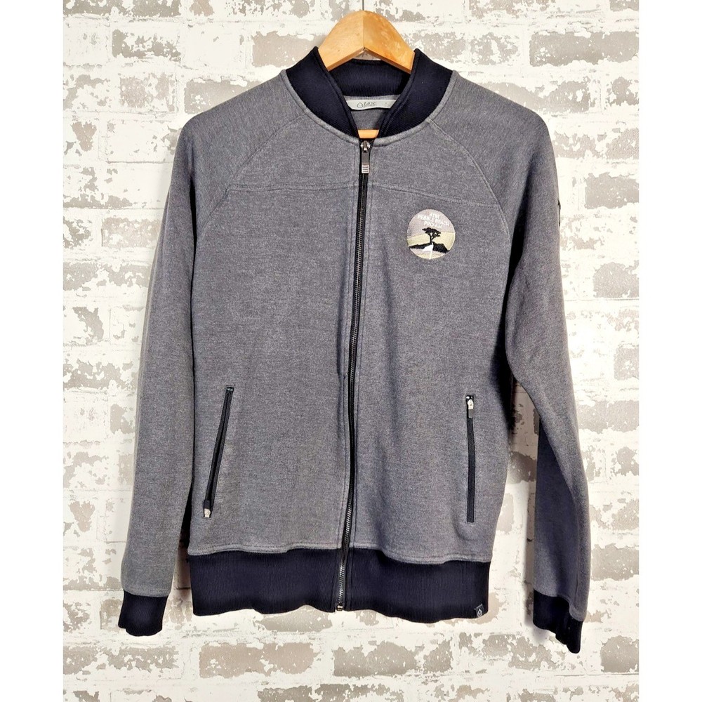 Tasc Performance Bamboo Golf Jacket Small Gray Pebble Beach Pro Am  Full Zip