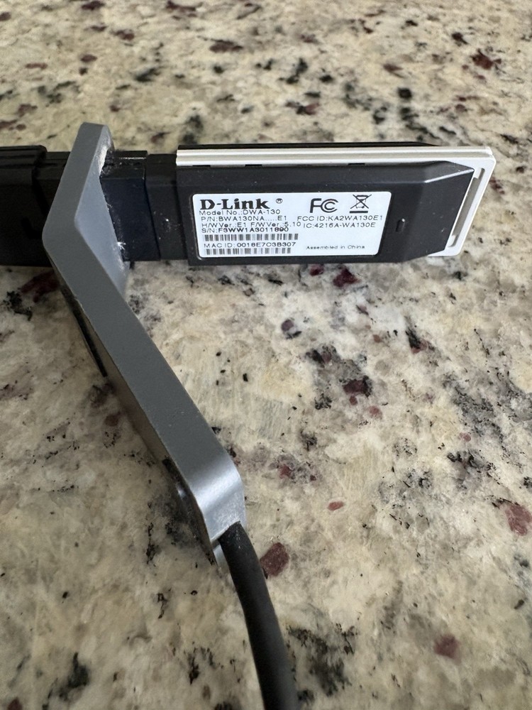 D-link Dwa-130 USB WiFi Adapter Preowned Working Condition