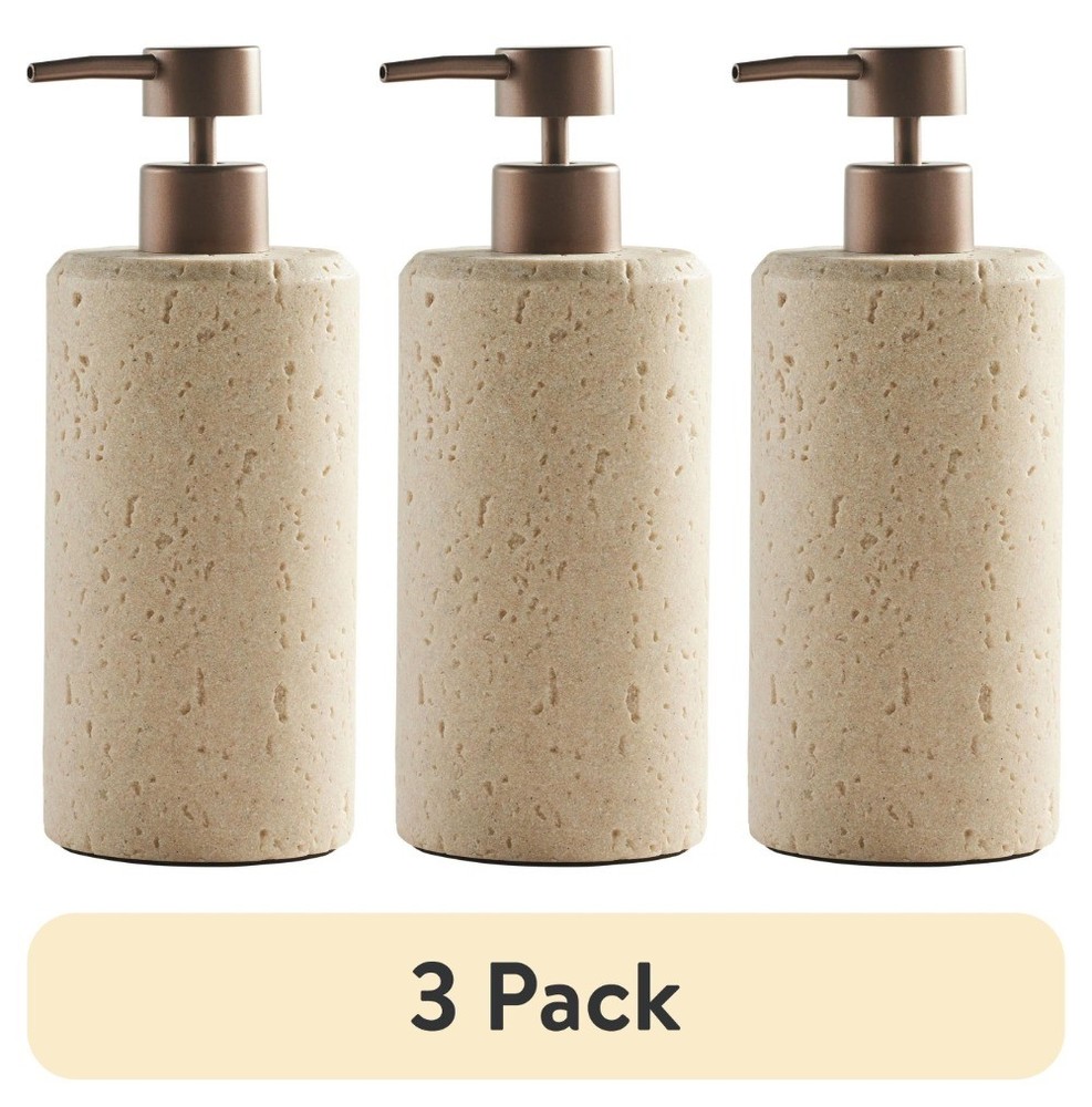 (3 pack) Faux Stone Soap Pump