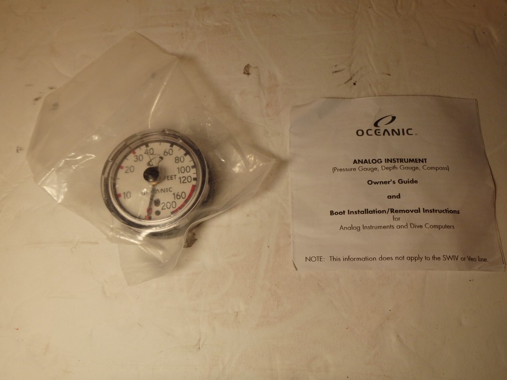 NEW Oceanic Max Depth SWIV Module PSI Gauge