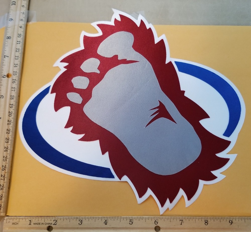 HUGE COLORADO AVALANCHE IRON-ON PATCH - 9.5" x 10"
