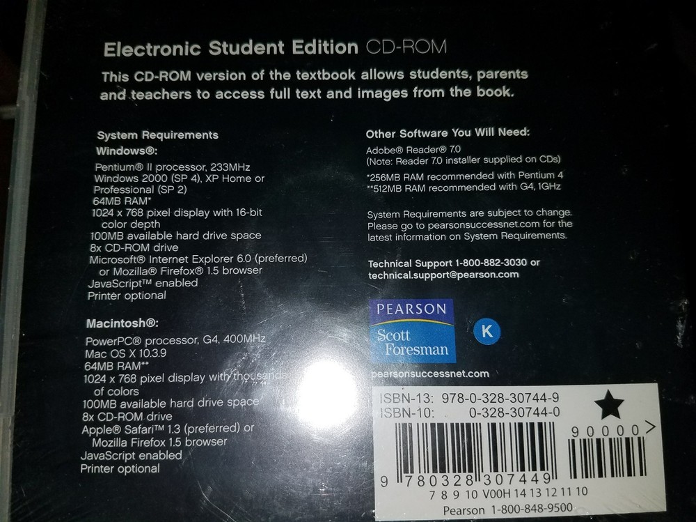enVisionMATH Texas Kindergarten Electronic Student Edition CD-Rom (PC/Mac) New