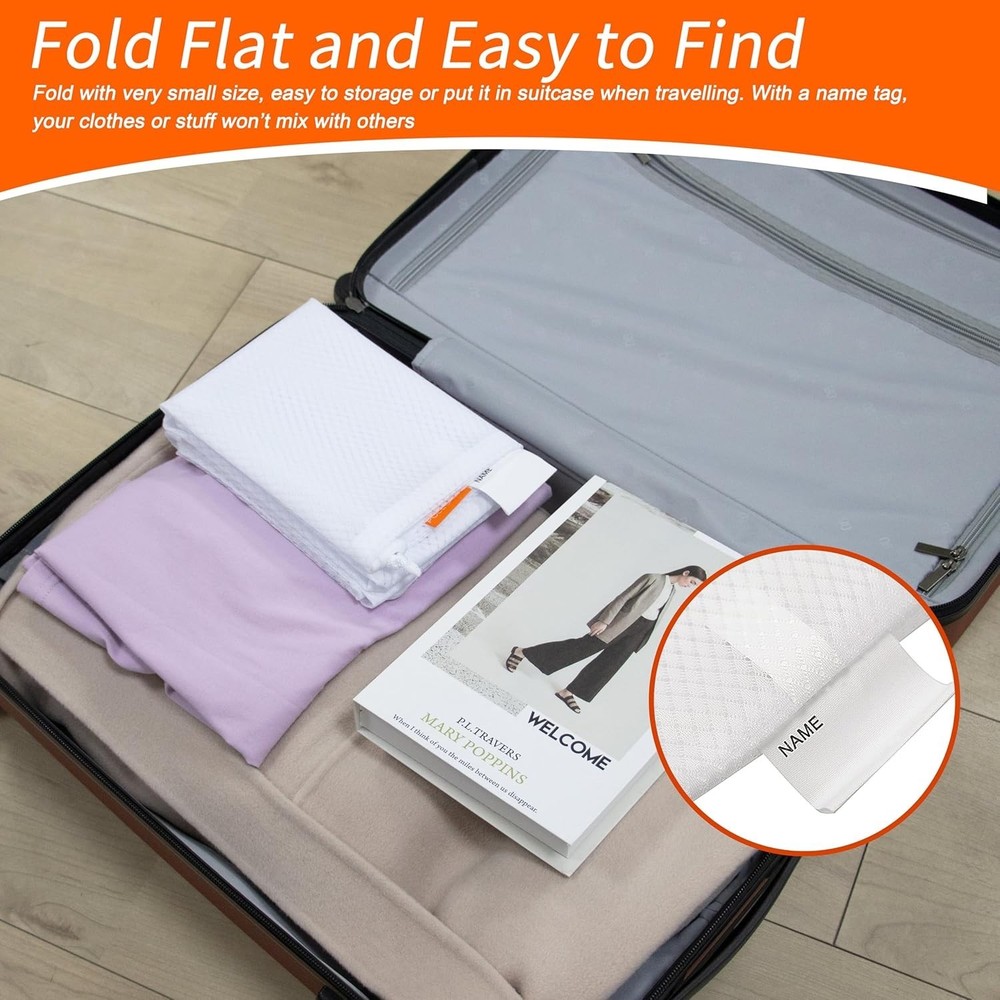 Extra Heavy Duty Large Diamond Mesh Laundry Bags with Drawstring Closure & ID...