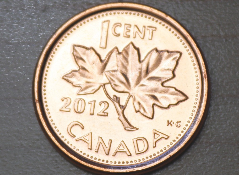 2012 Canada 1 Cent Magnetic from Mint Roll Unc.