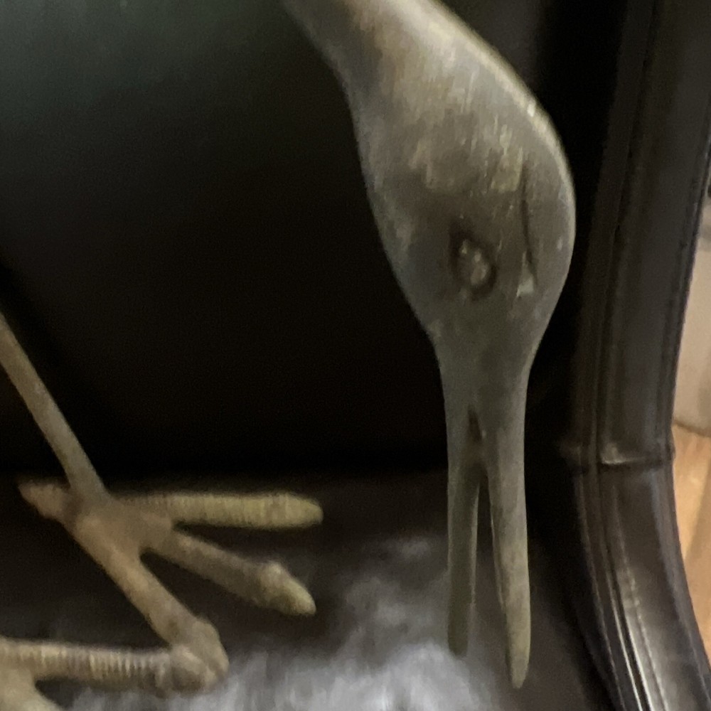 Oversized Brass Egret